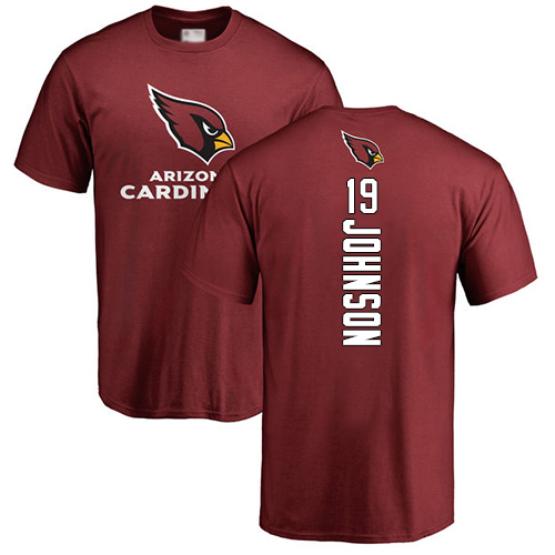 Arizona Cardinals Men Maroon KeeSean Johnson Backer NFL Football #19 T Shirt